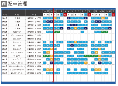 例 配車管理の画像